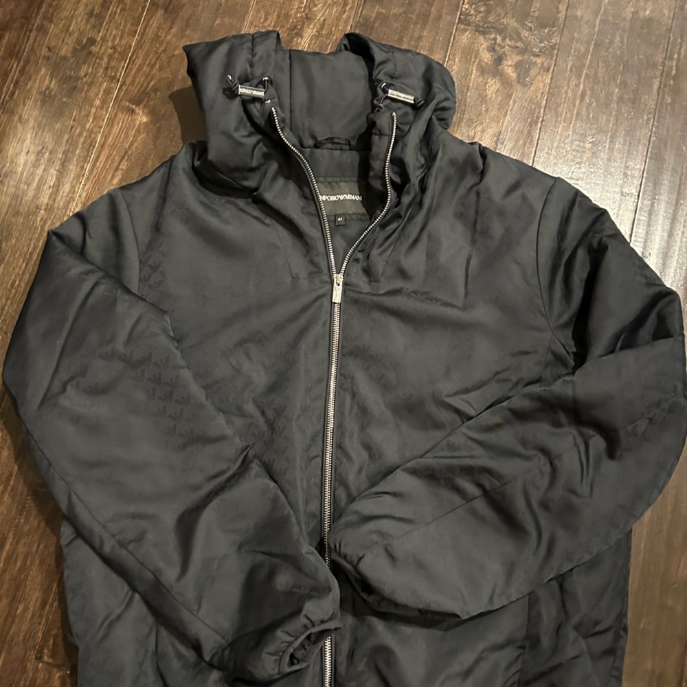 2021 Authentic Emporio Armani Hooded Jacket Navy (Pre Owned)